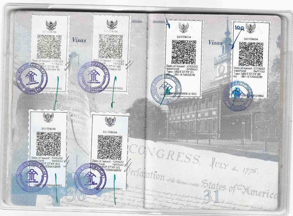 Picture of the New Social Visa B211A Extension Stamp