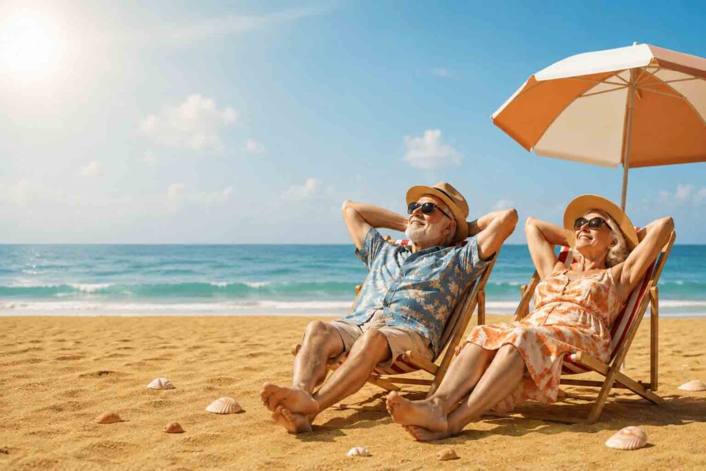 2 Retired Citizenship enjopying holiday in Bali with their Silver Hair KITAS